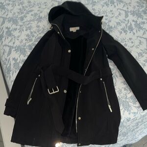 Black Michael Kors trenchcoat